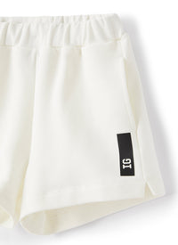 Short in felpa bianca