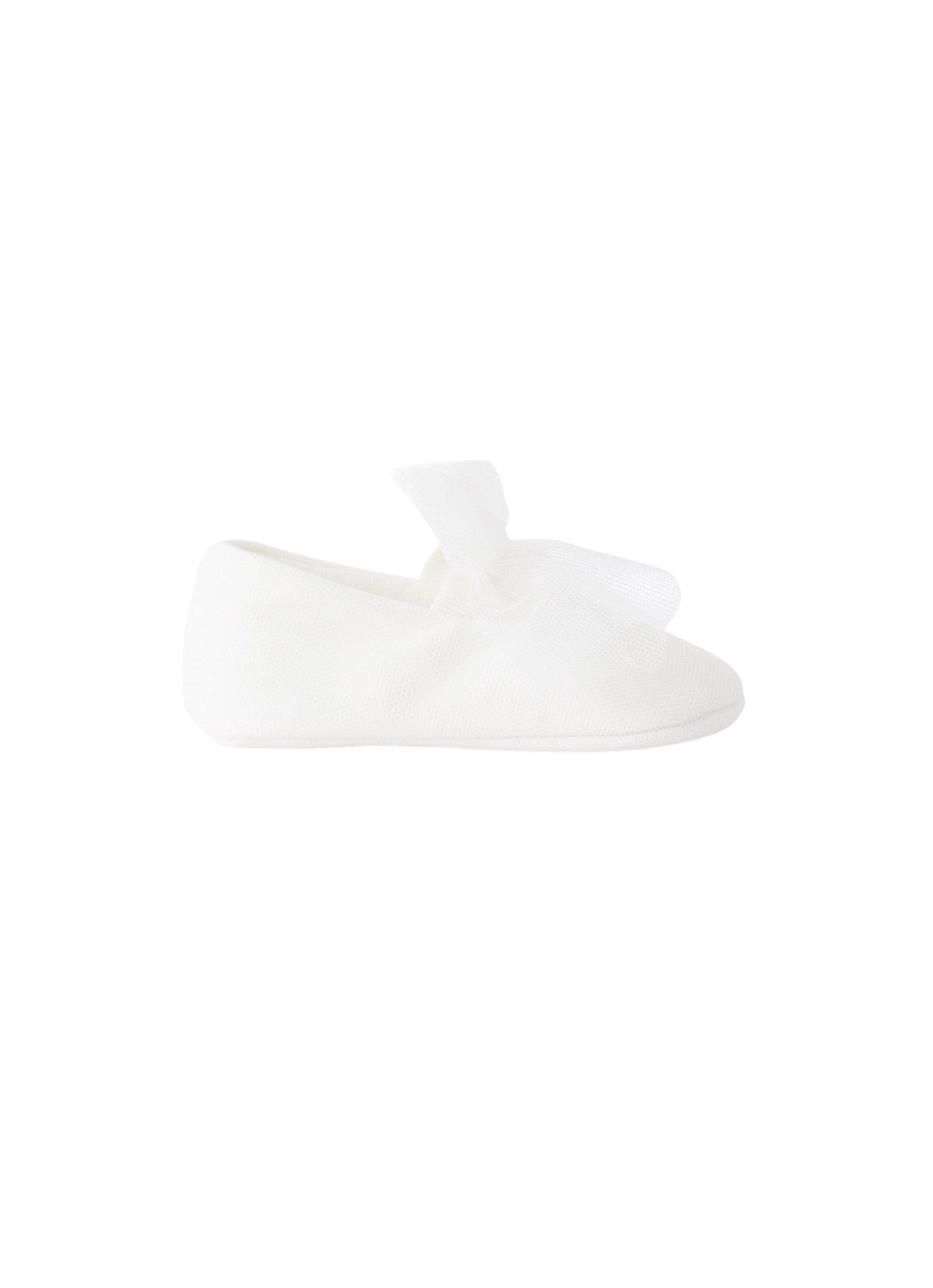 Scarpine neonata in tulle con fiocco