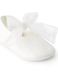 Scarpine neonata in tulle con fiocco