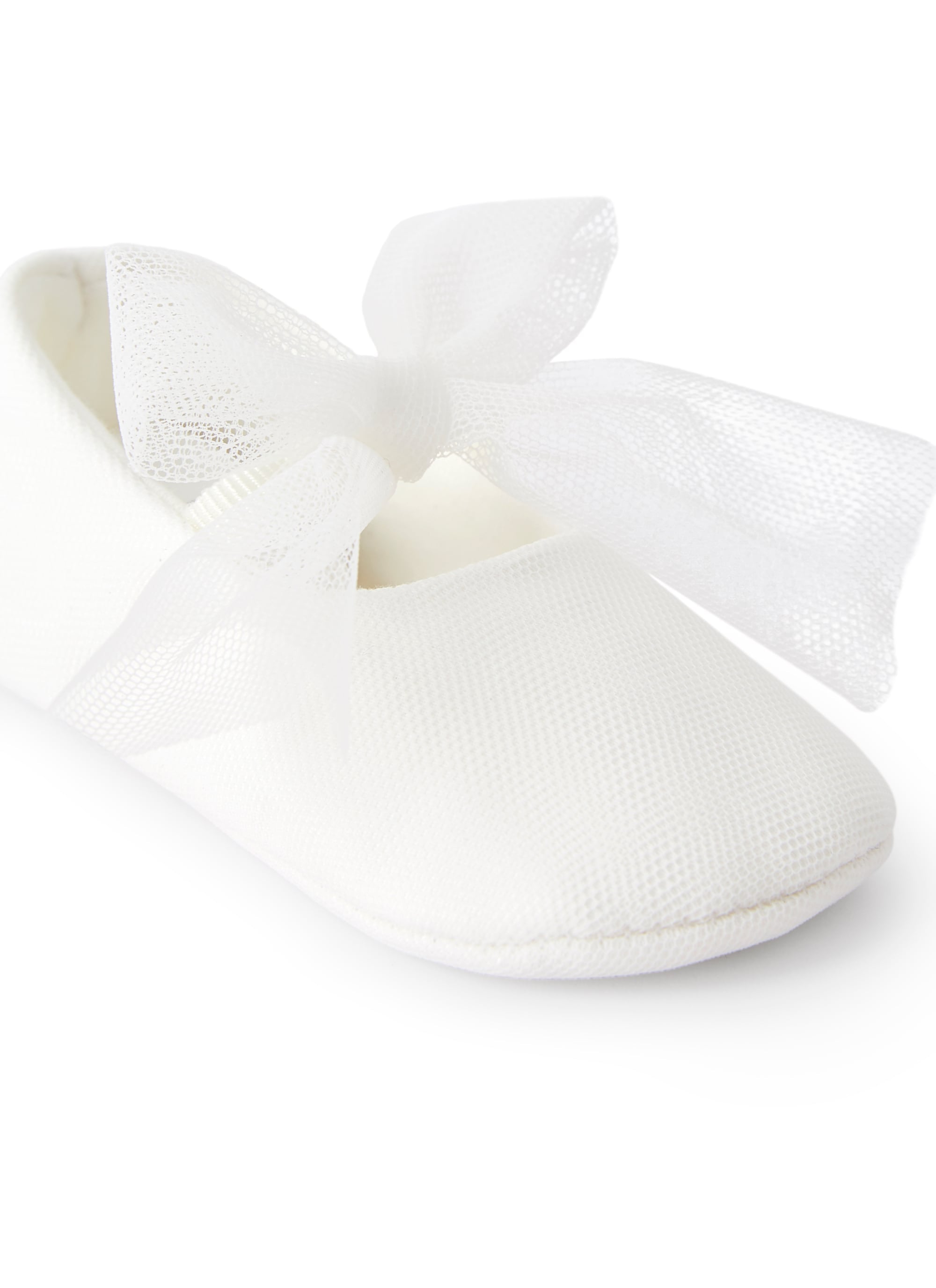 Scarpine neonata in tulle con fiocco