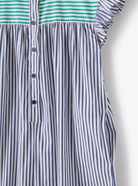 Salopette in cotone elasticizzato a righe