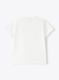 Short-sleeved stretch T-shirt - White & White