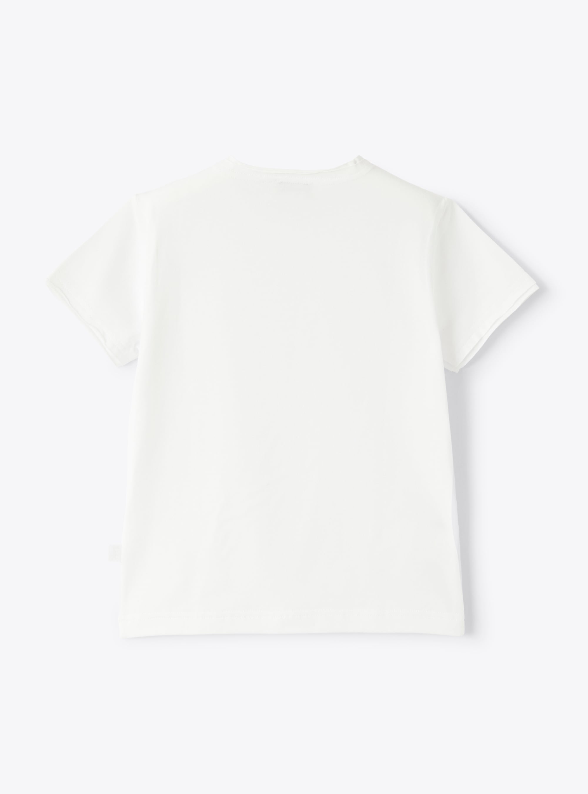 Short-sleeved stretch T-shirt - White & White