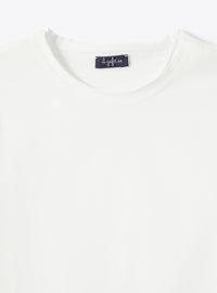 Short-sleeved stretch T-shirt - White & White