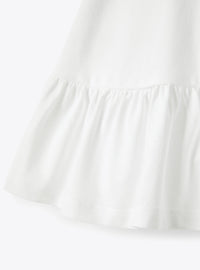 Ruffled T-shirt - White & White