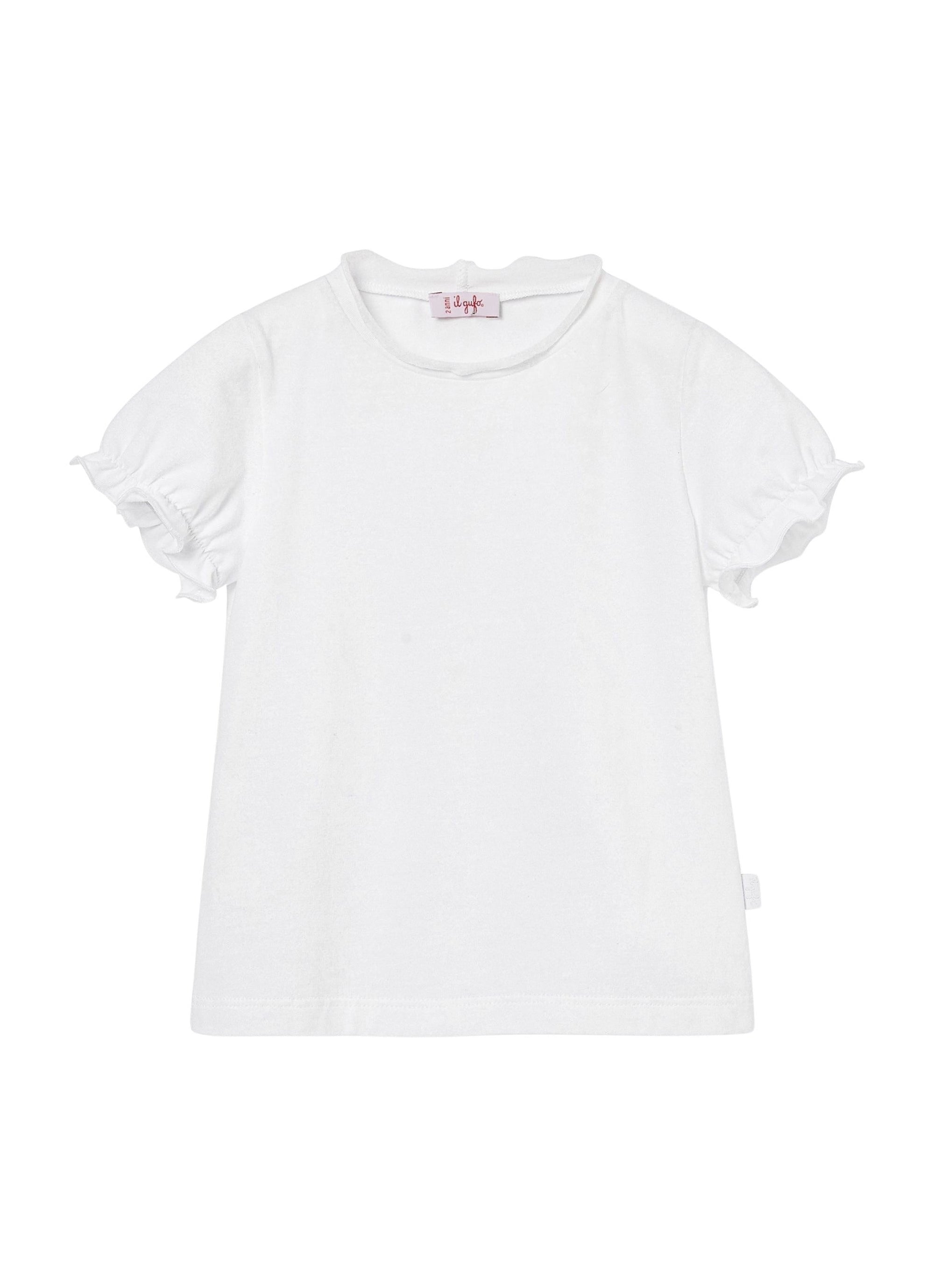 T-shirt à bordures tonales - White & White