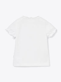 T-shirt à bordures tonales - White & White