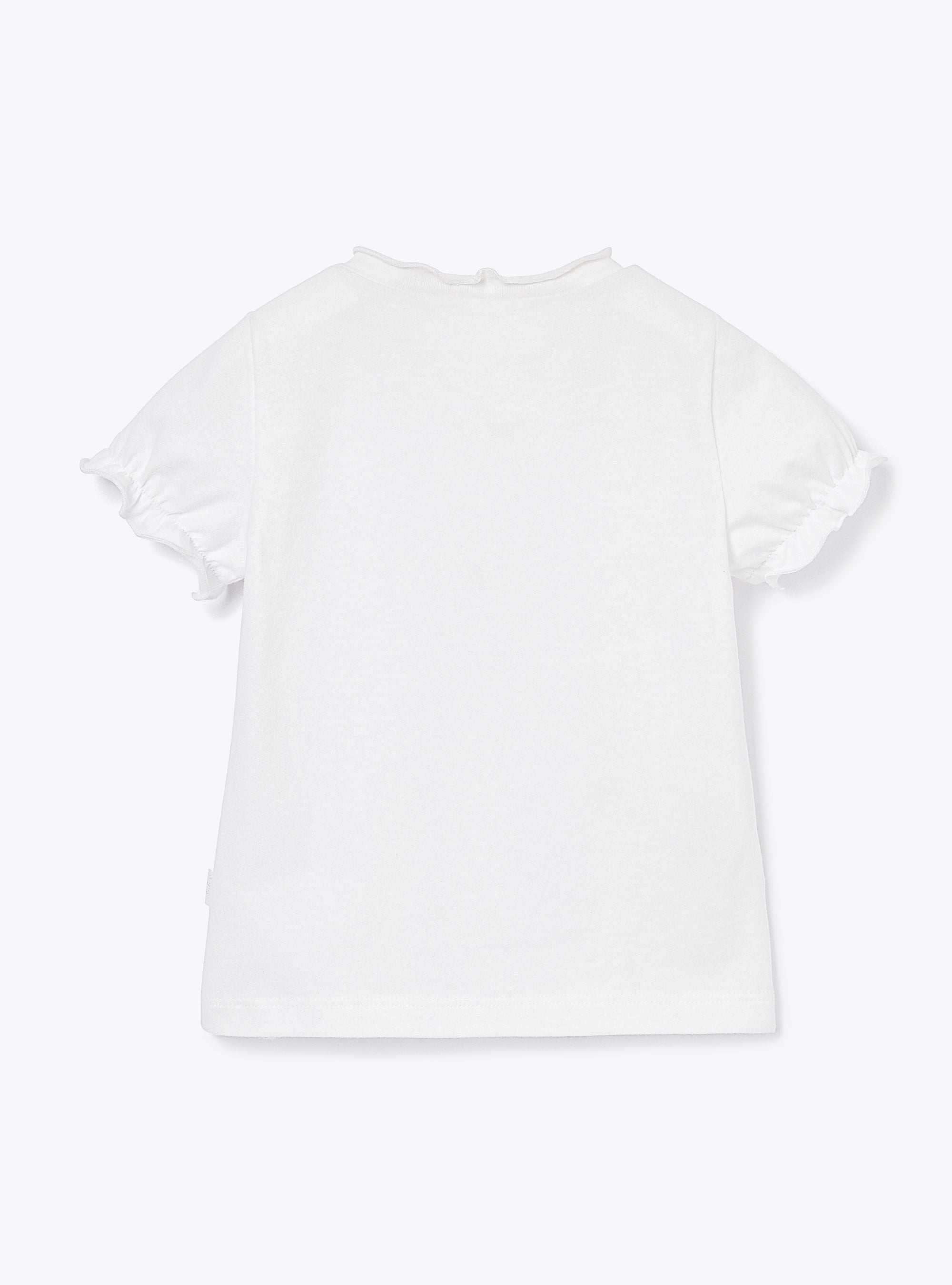 T-shirt à bordures tonales - White & White