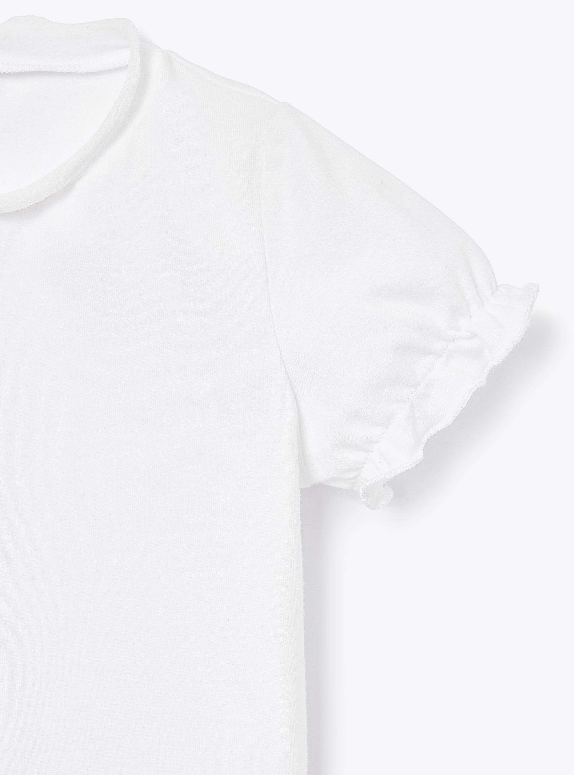 T-shirt à bordures tonales - White & White