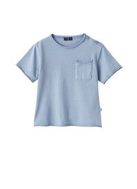 T-shirt in jersey organico azzurra