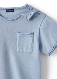 T-shirt in jersey organico azzurra