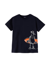 Seagull T-shirt - Blue & White