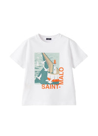 T-shirt in jersey stampa Saint Malo