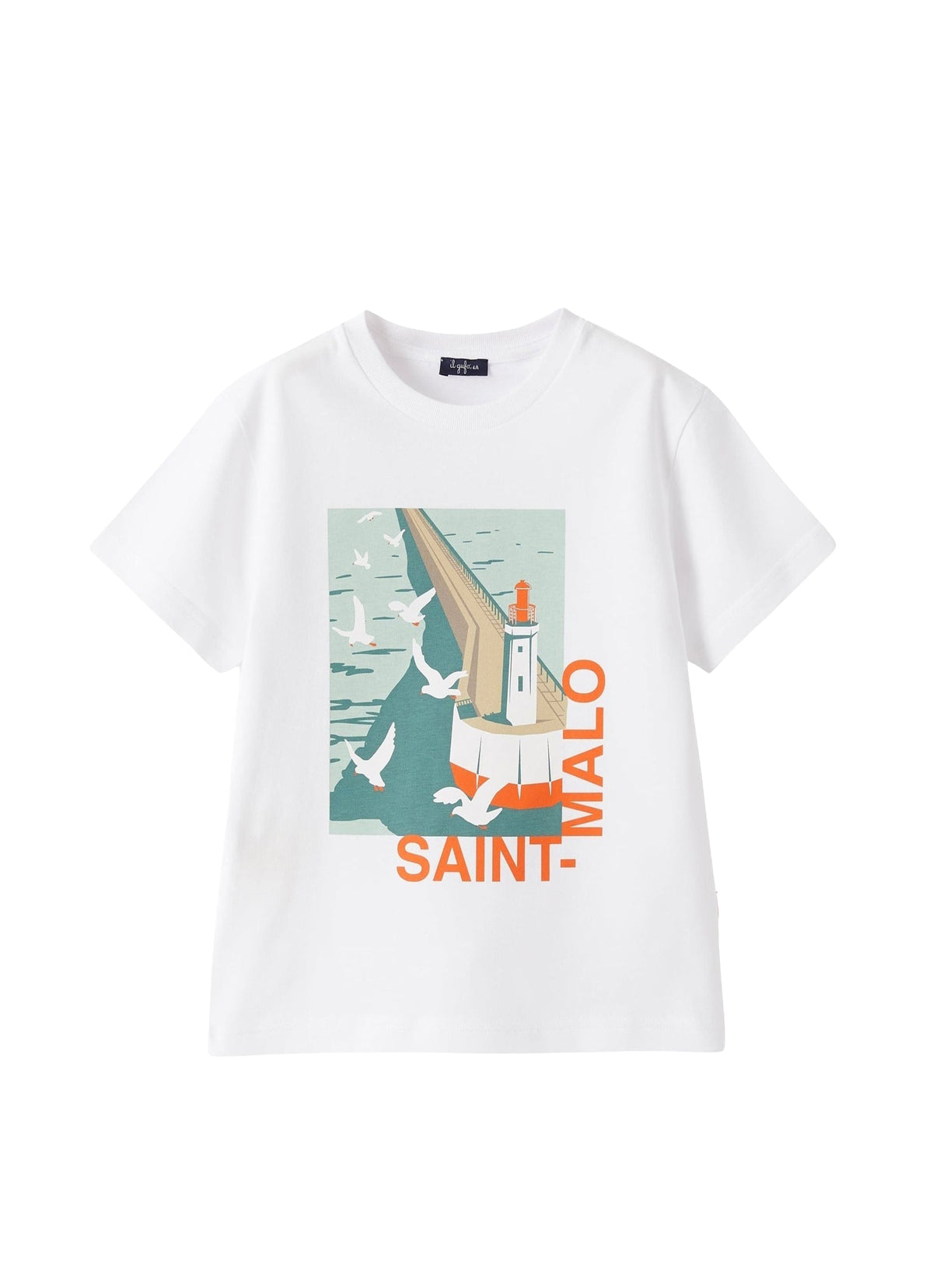 T-Shirt In Jersey Stampa Saint Malo