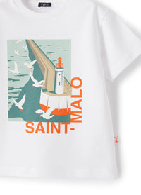 T-shirt in jersey stampa Saint Malo