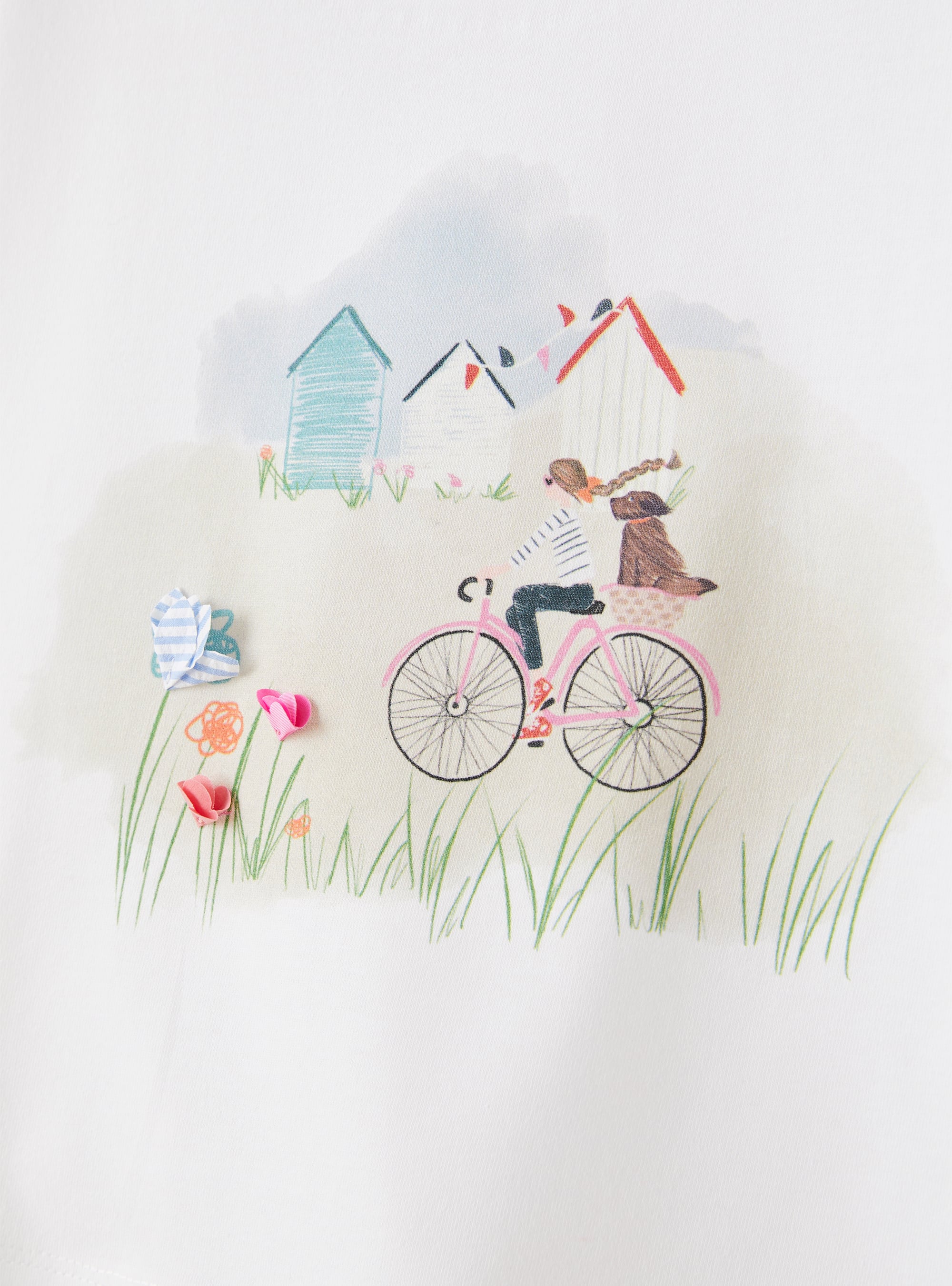 Landscape T-shirt - White & Sand