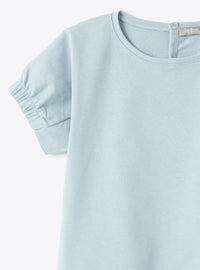 T-shirt à extrémités des manches élastiques - Powder Blue