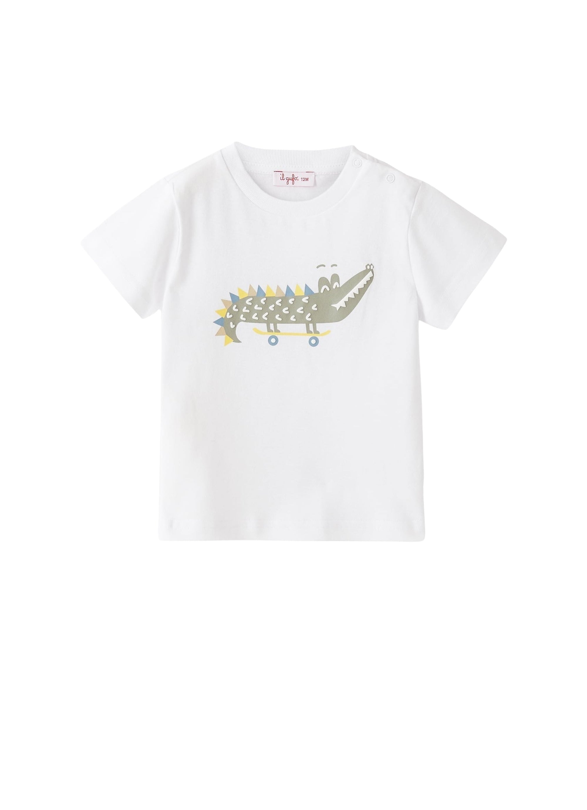 T-shirt da neonato con stampa coccodrillo