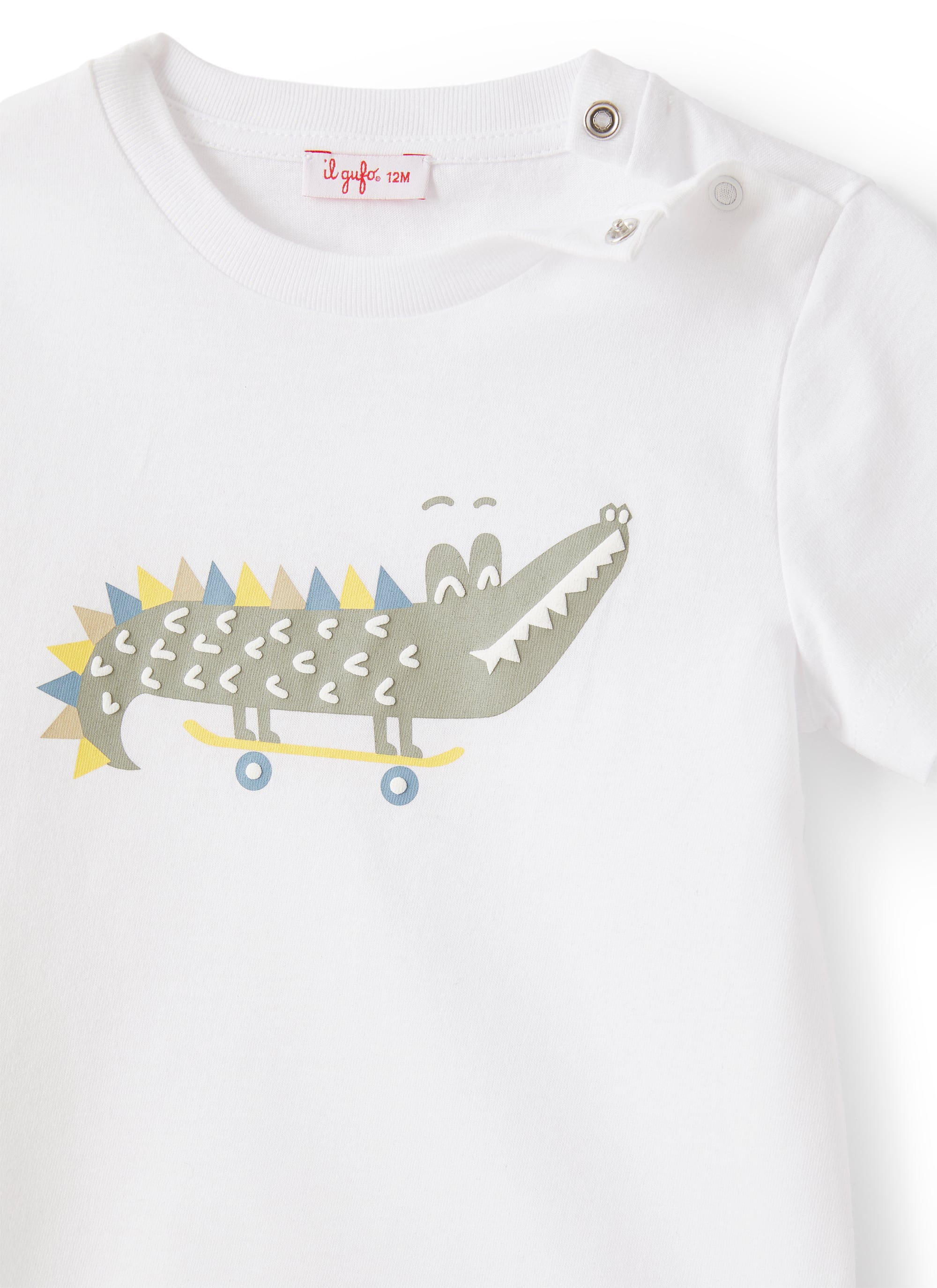 T-shirt da neonato con stampa coccodrillo