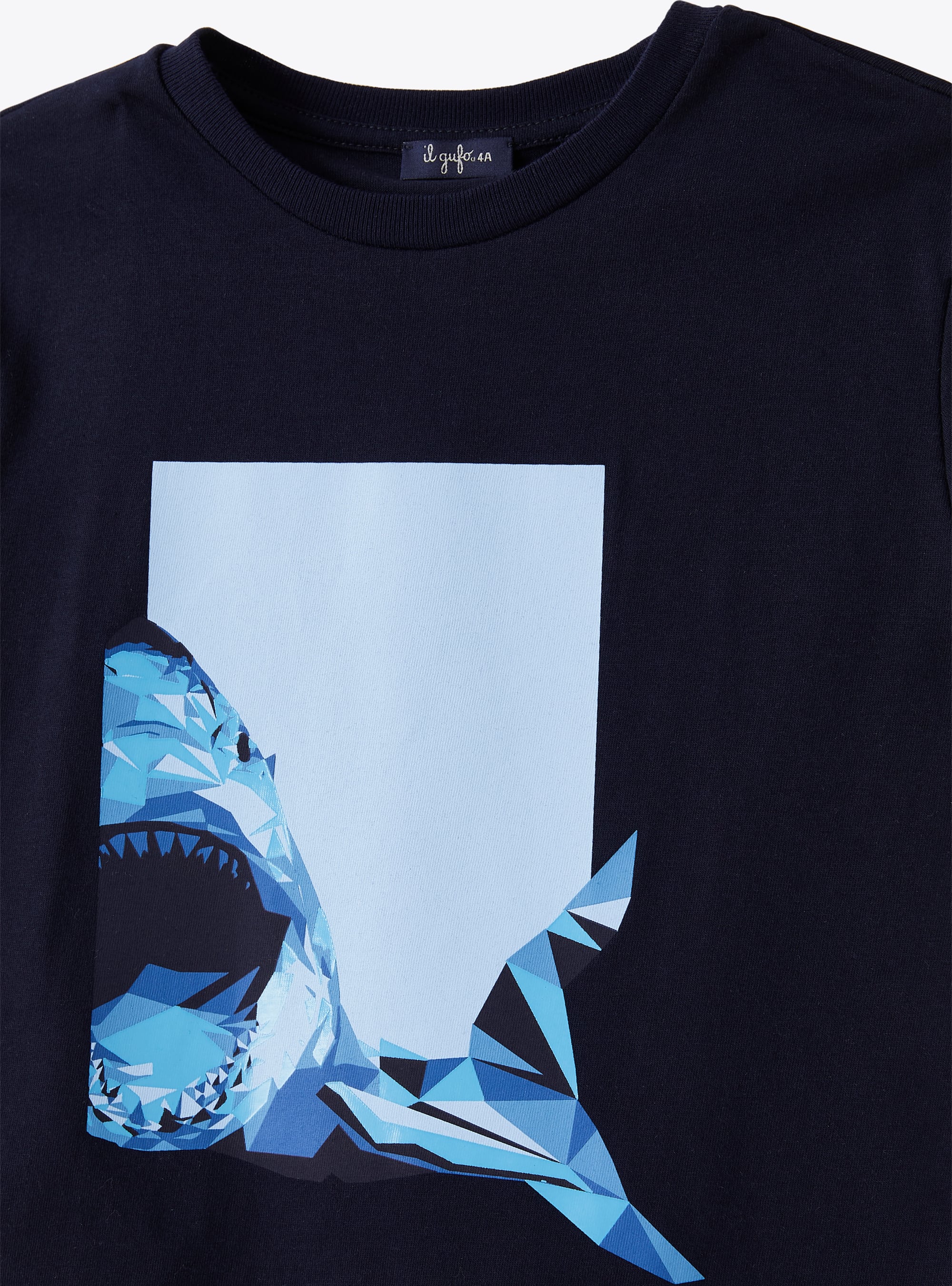 T-shirt à imprimé requin - Blue & Light Blue