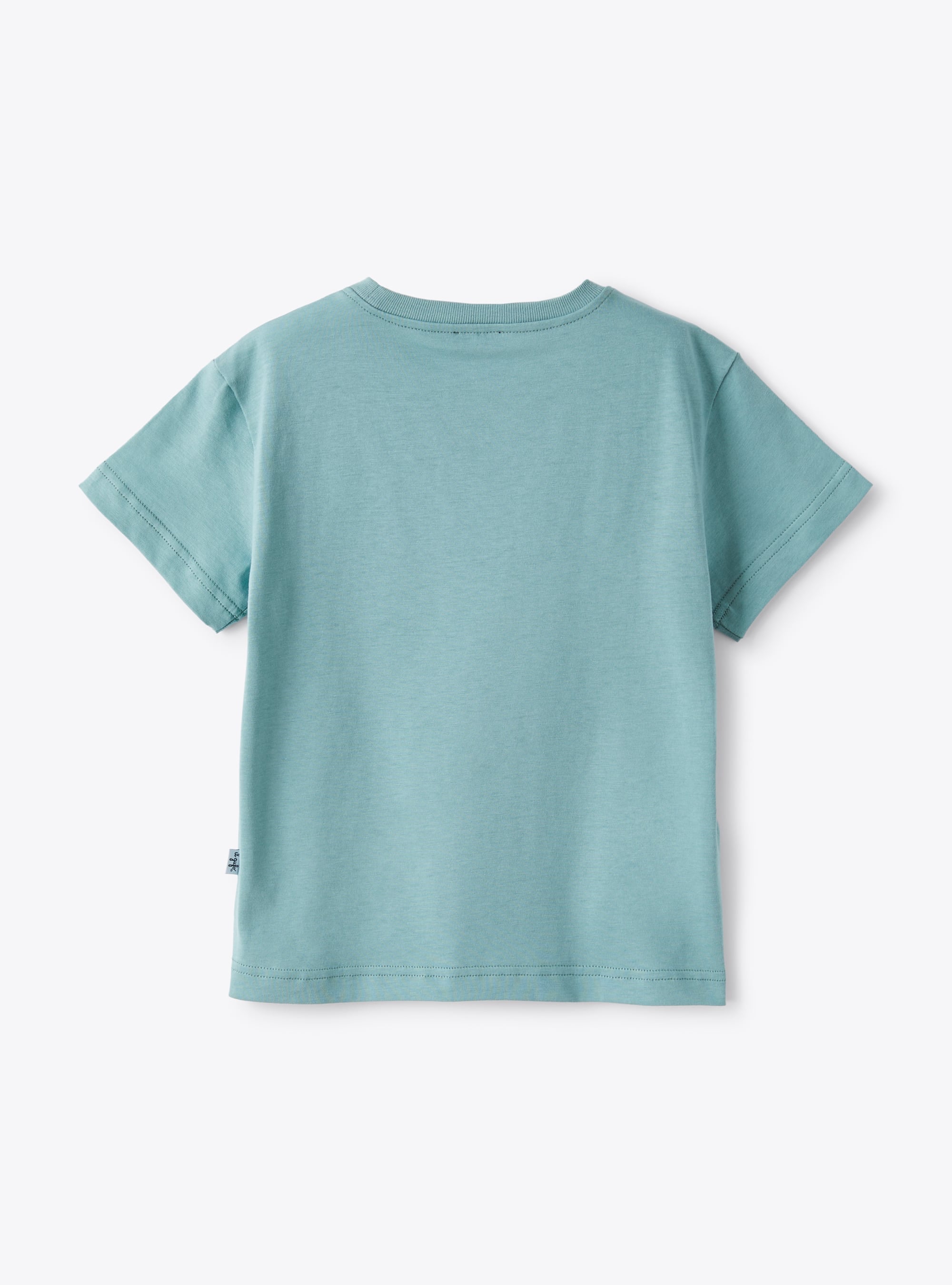 T-shirt à impression d'hélicoptère - Sage Green & Sky Blue