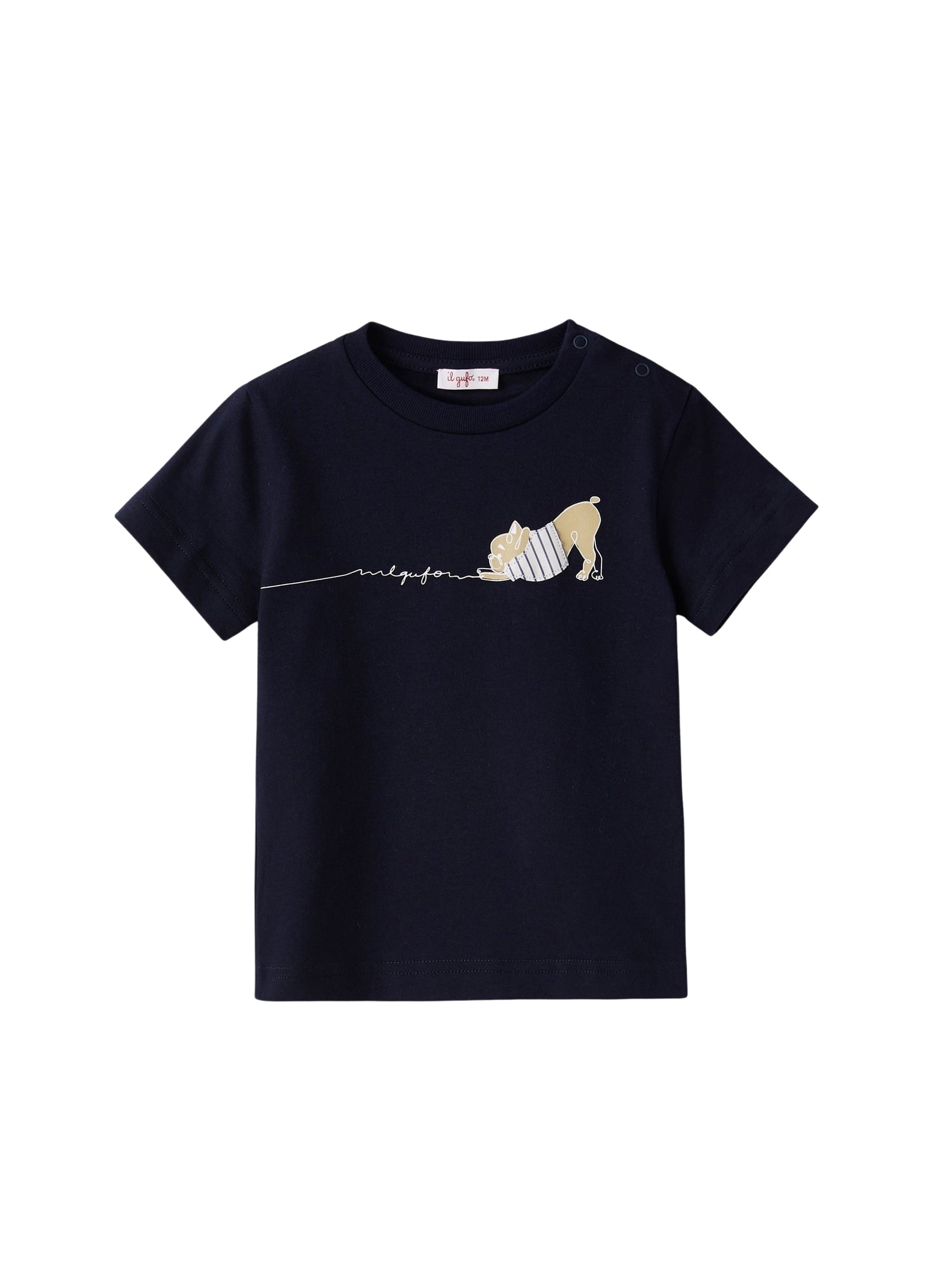 T-shirt da neonato con stampa bull dog