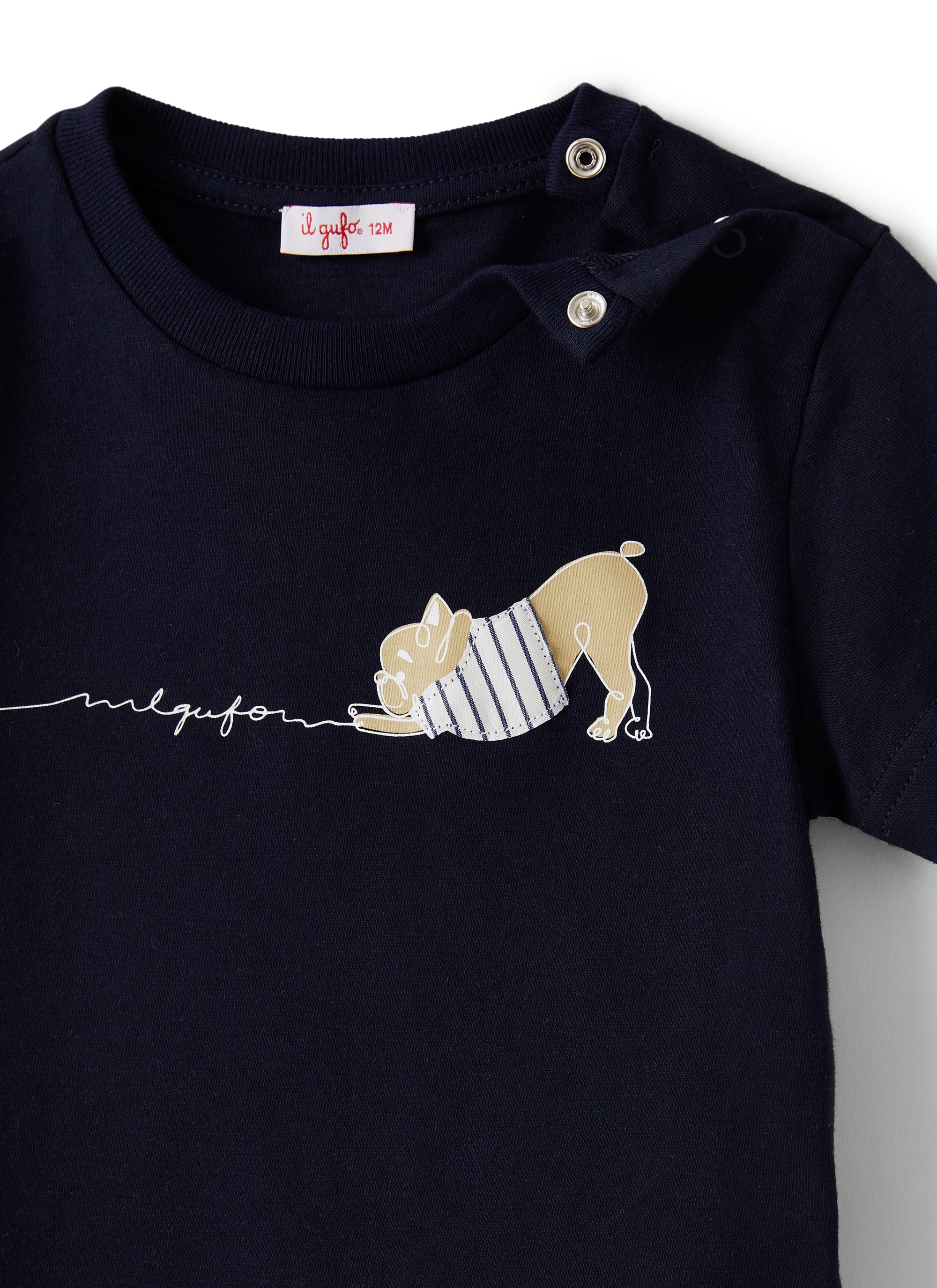 T-shirt da neonato con stampa bull dog