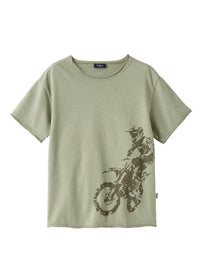 Printed T-shirt - Oregano Green & Green