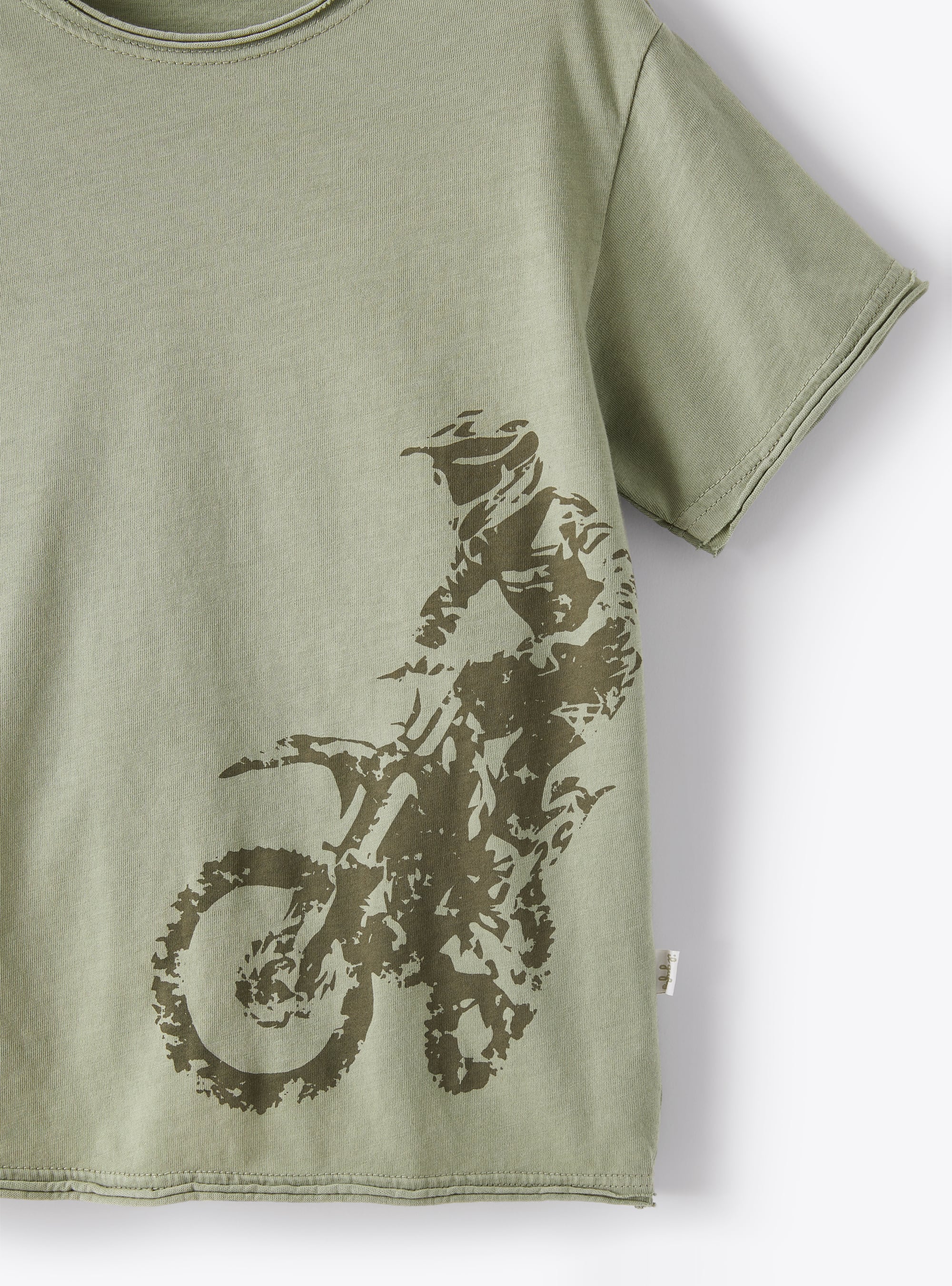 Printed T-shirt - Oregano Green & Green