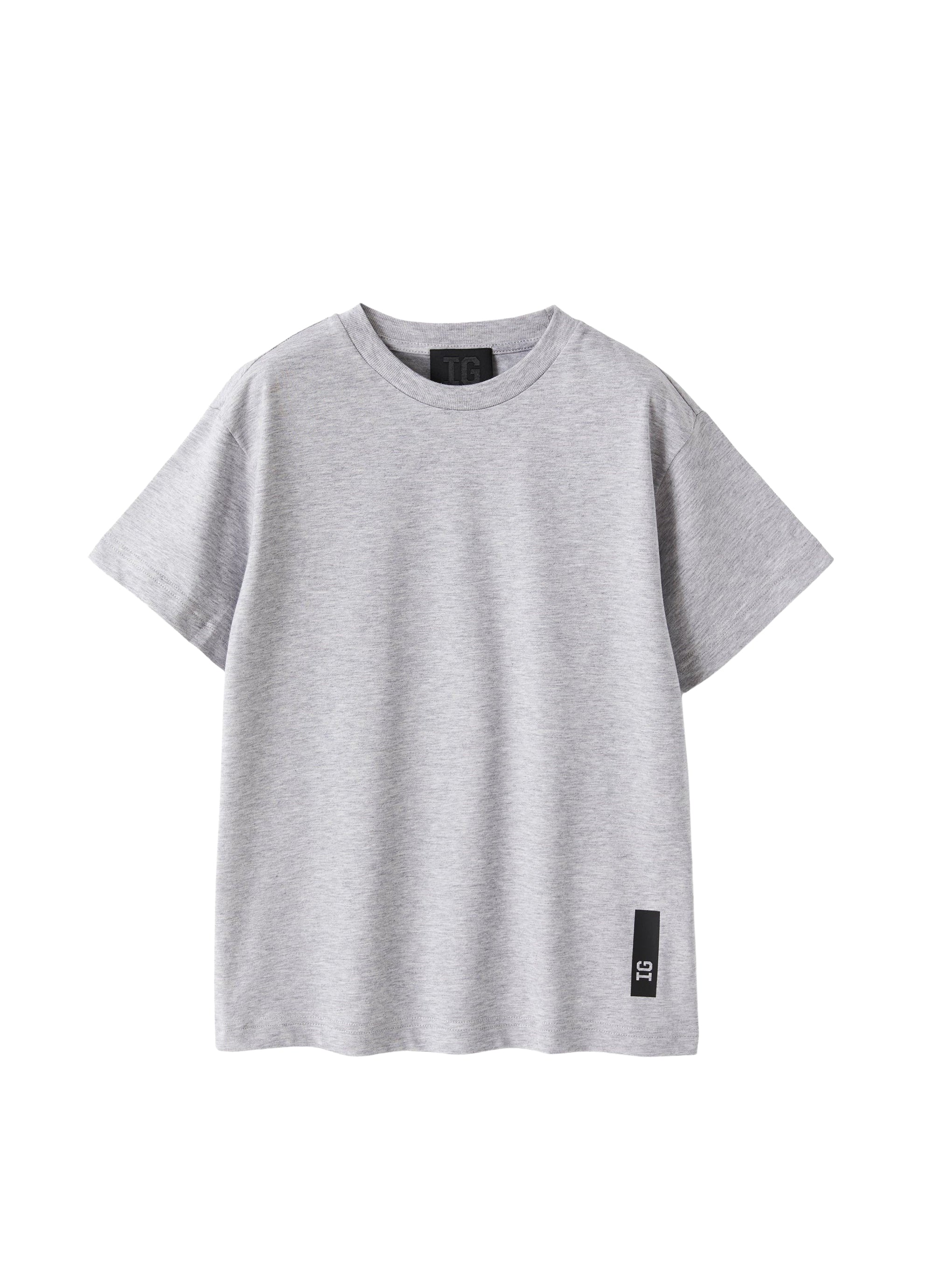 T-shirt in jersey  cotone  grigio mélange