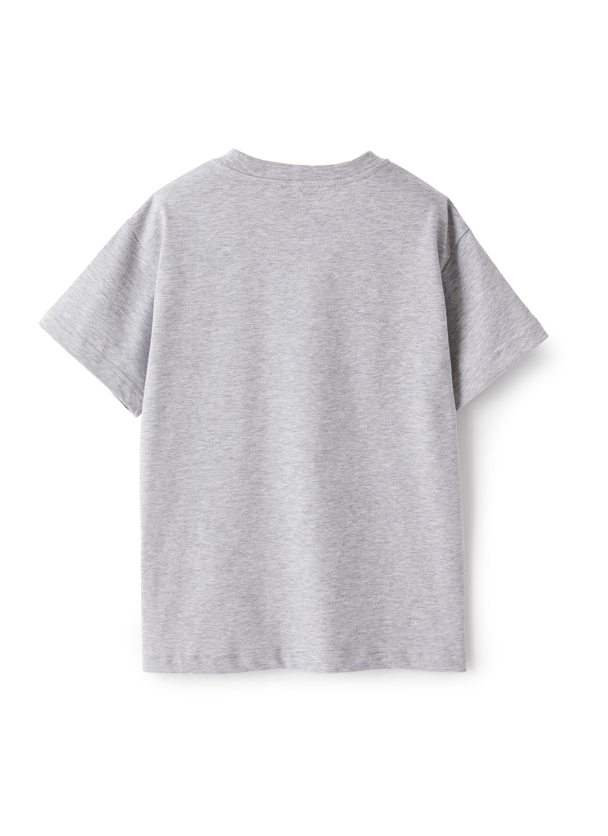 T-shirt in jersey  cotone  grigio mélange