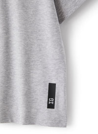 T-shirt in jersey  cotone  grigio mélange