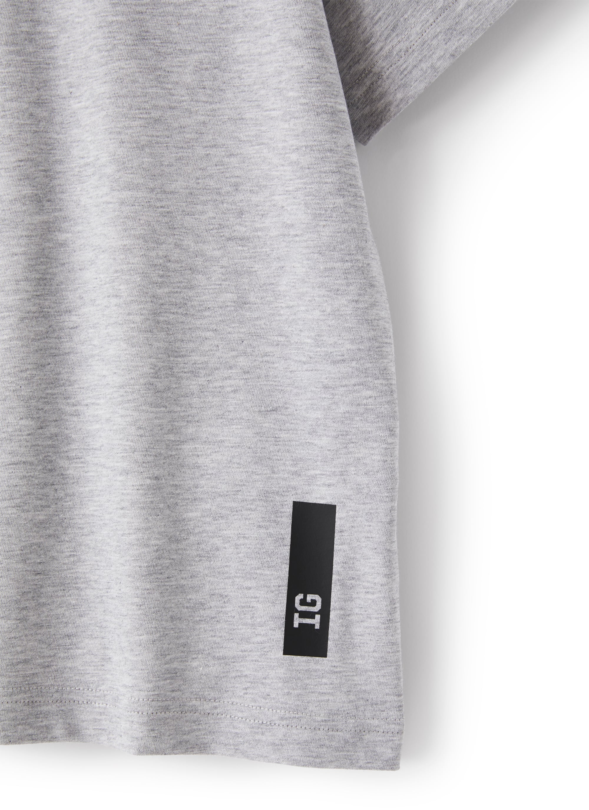 T-shirt in jersey  cotone  grigio mélange