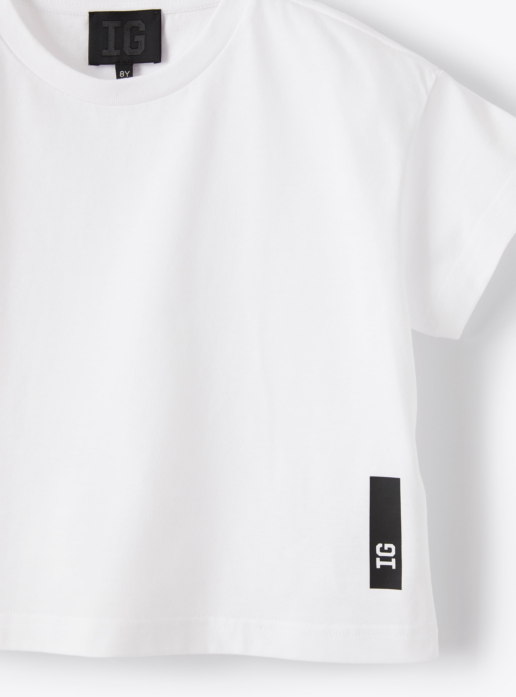 Short-sleeved round-neck T-shirt - White