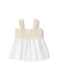 Top en crochet en lin - White & Milk