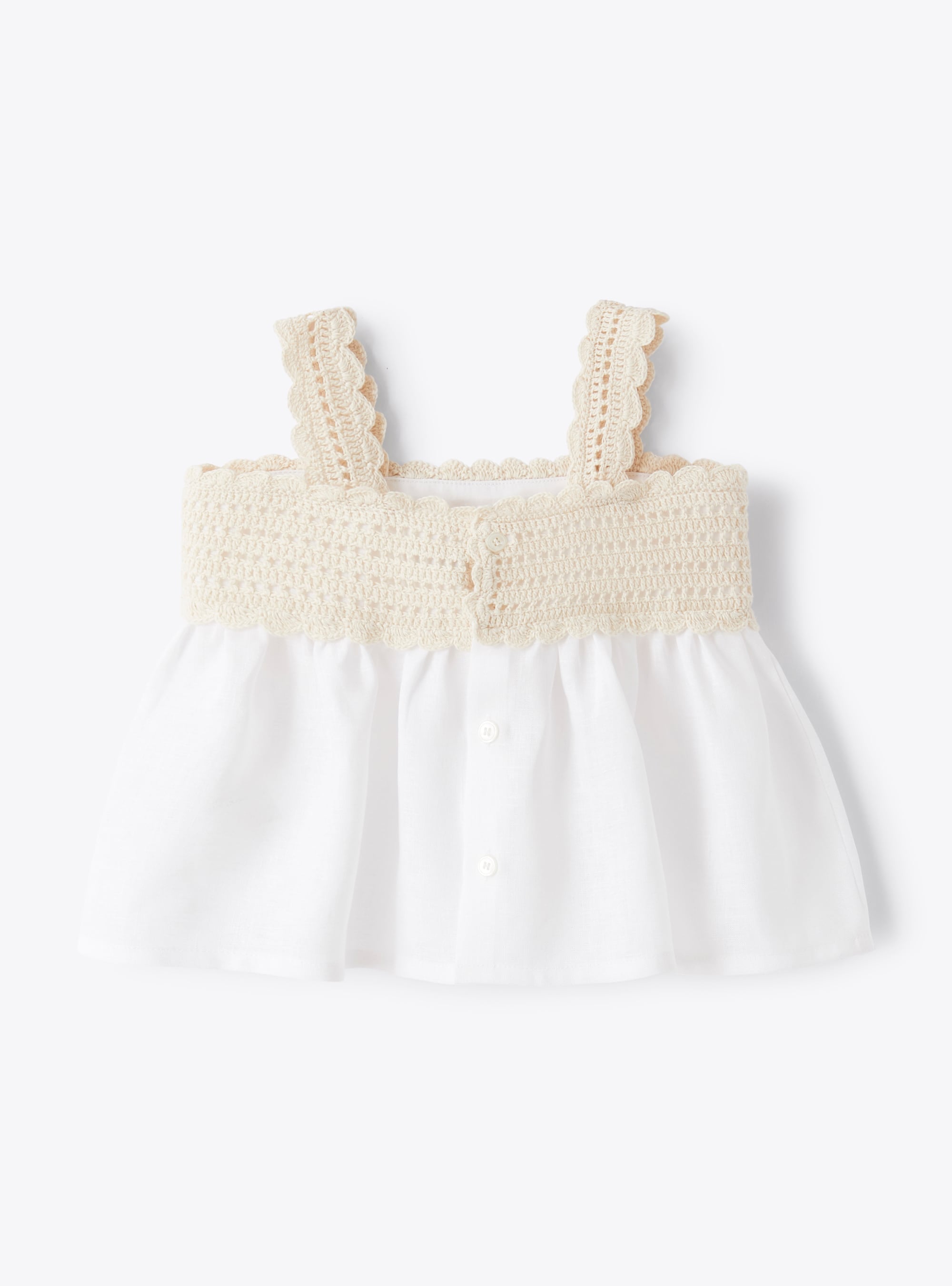 Top en crochet en lin - White & Milk