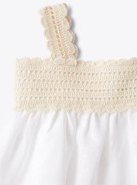 Top en crochet en lin - White & Milk