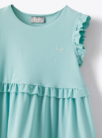 Fabric dress - Aqua Green