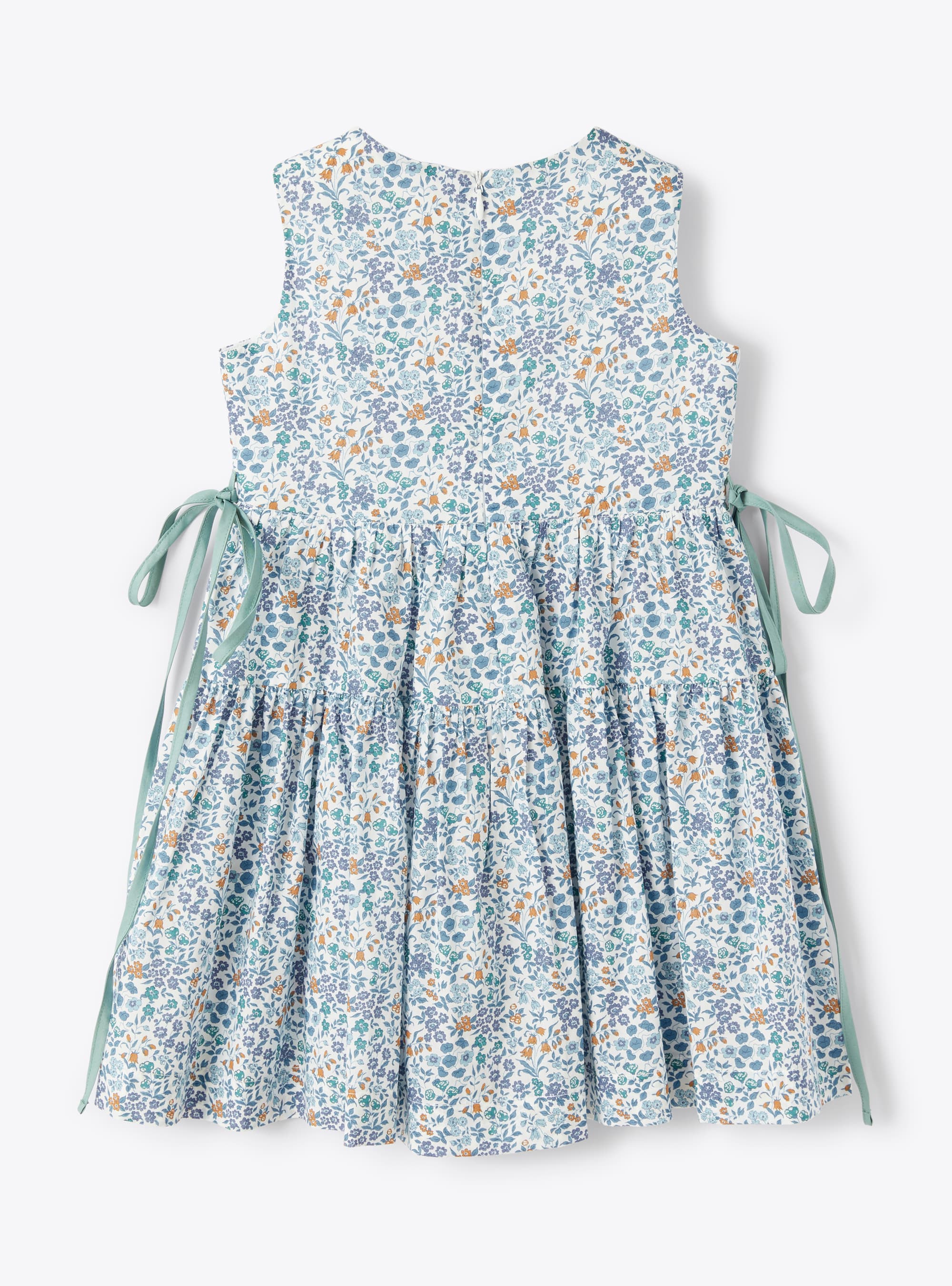 Sleeveless dress with side ties - Light Blue