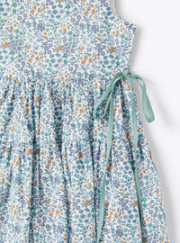 Sleeveless dress with side ties - Light Blue