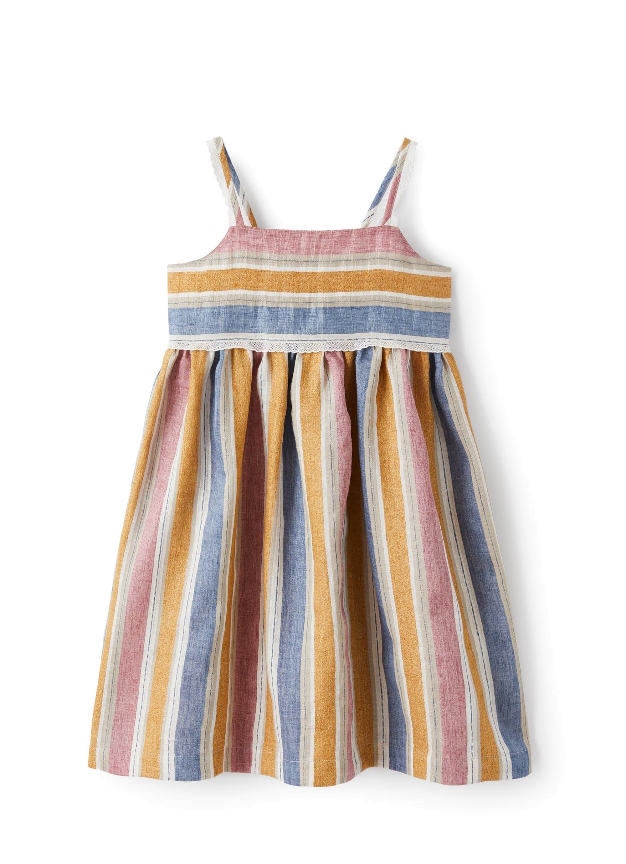 Striped linen dress - Amber Color