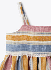 Striped linen dress - Amber Color