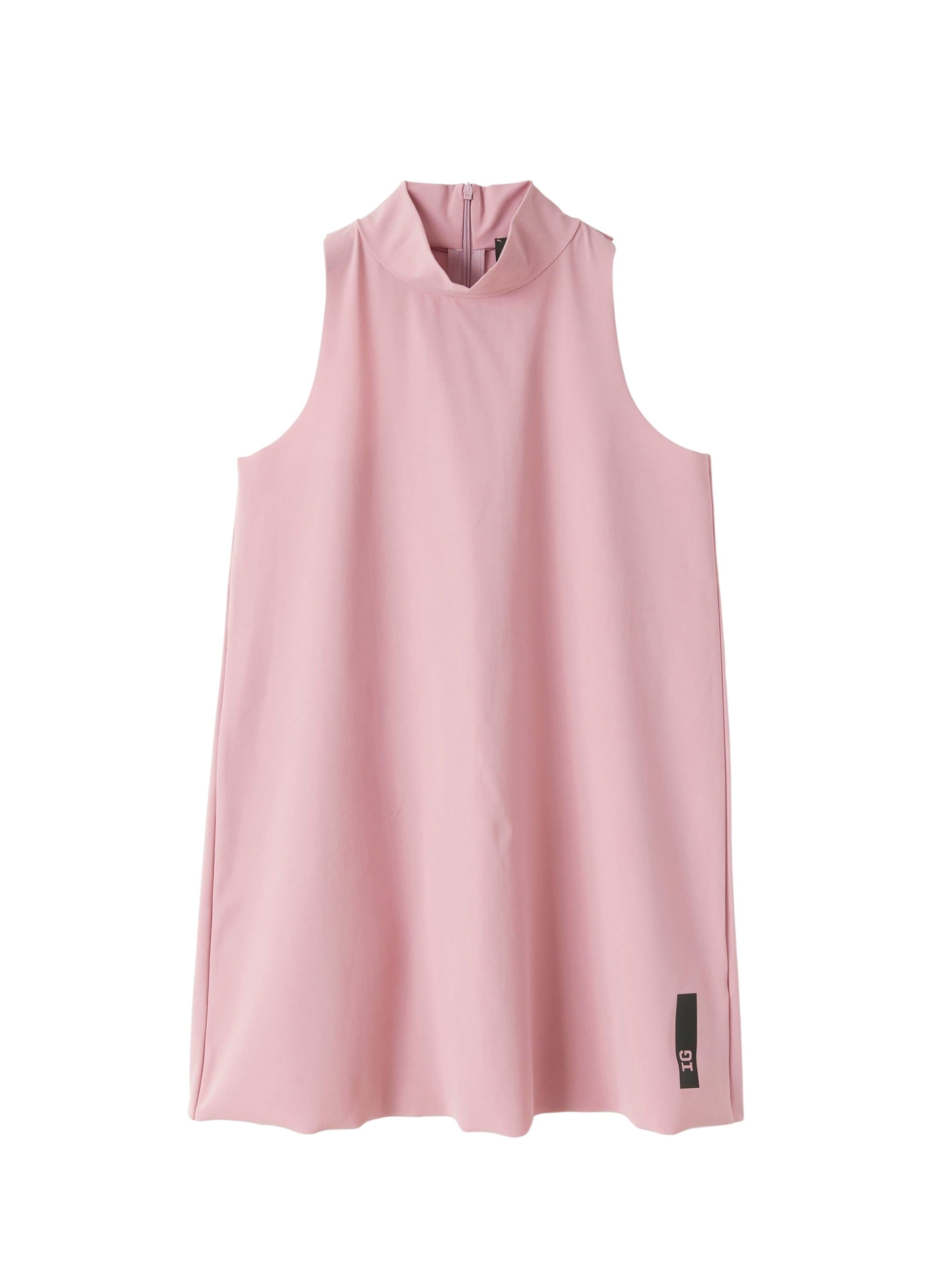 Sleeveless flared dress - Mauve