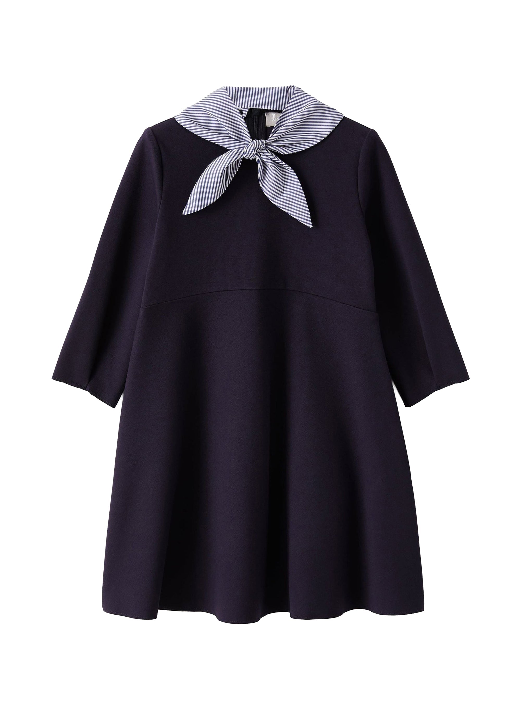 Vestito con foulard rimovibile