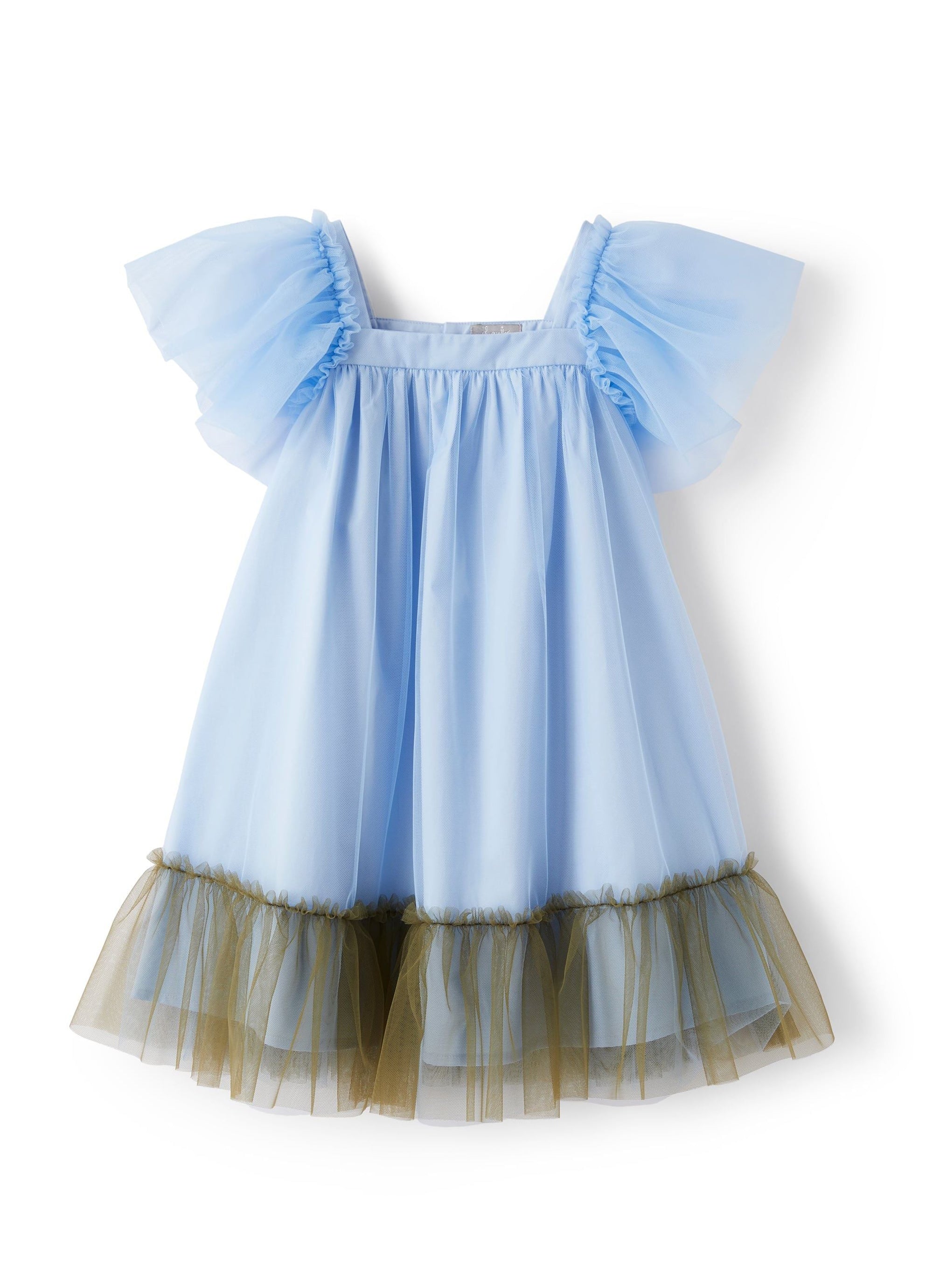 Robe en tulle bicolore - Light Blue & Green Oregano