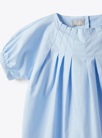 Stretch satin dress - Cornflower Blue