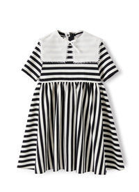 Striped Roman dress - Black