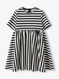 Striped Roman dress - Black