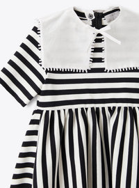 Striped Roman dress - Black