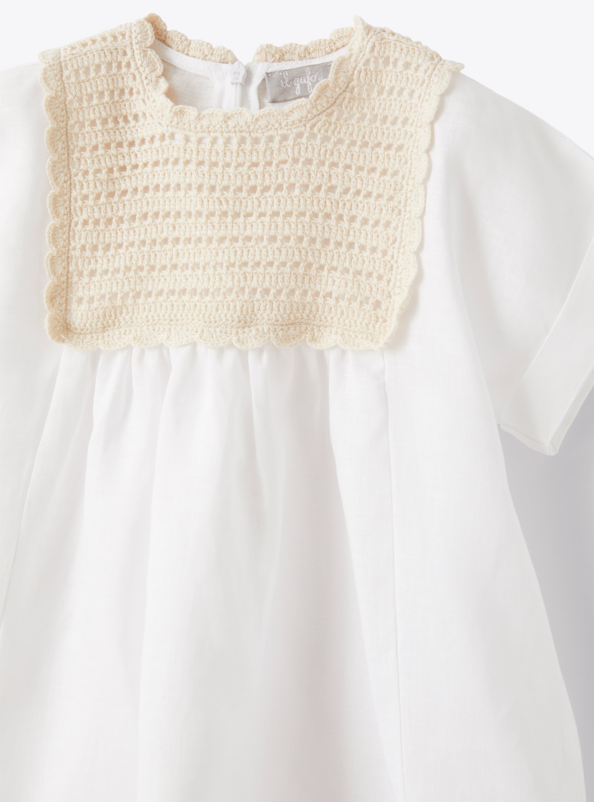 Dress with crochet details - White & Milk